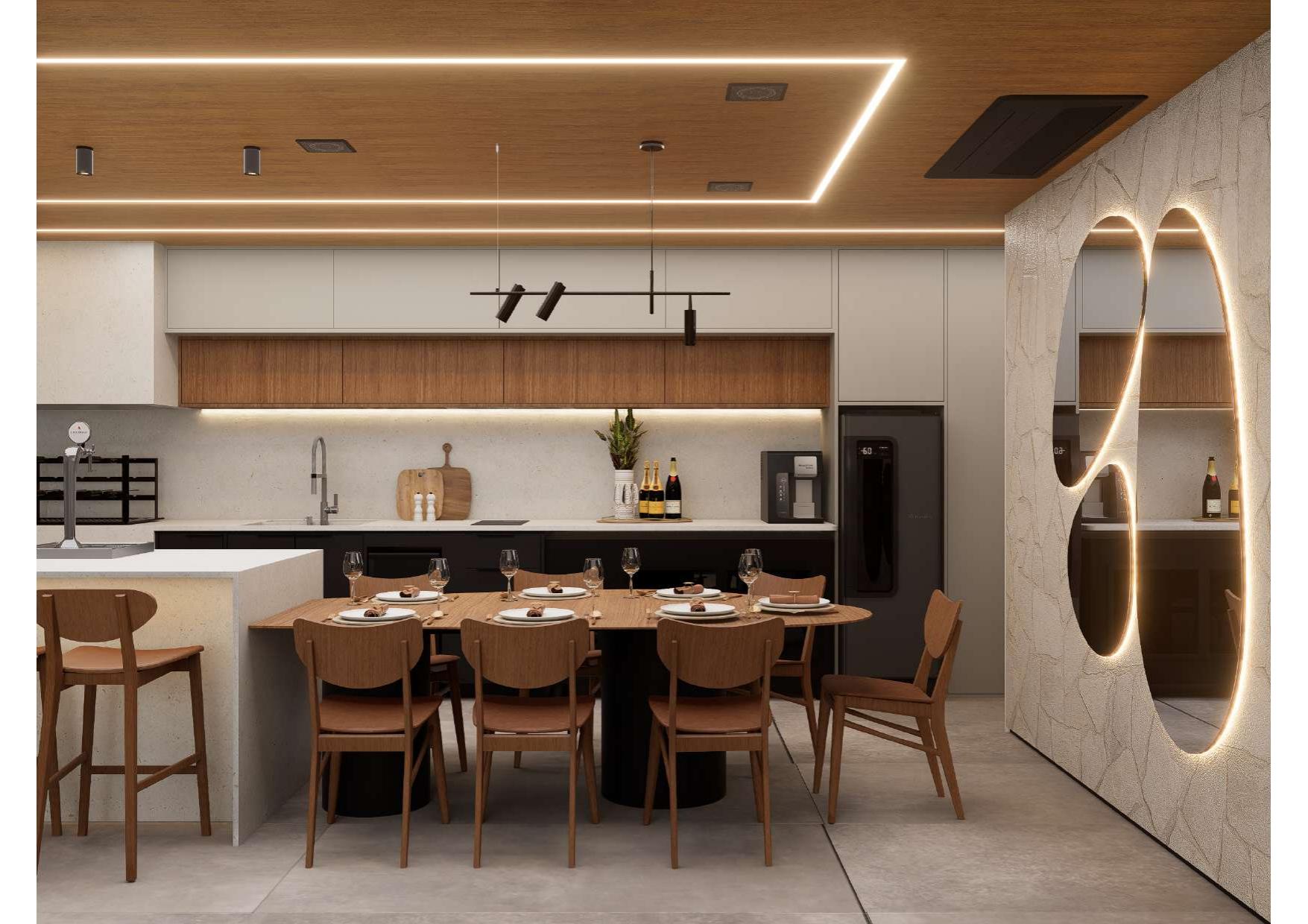 Residência Alex & Shirlei — Cozinha integrada